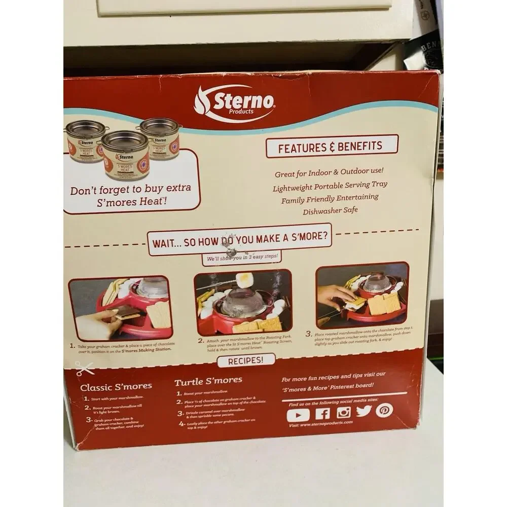 Sterno S'Mores Maker Indoor & Outdoor Camping Picnics Tailgating New in Box